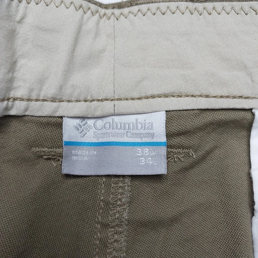 Columbia Flex ROC Pants‎ Men's 38x34 Tan Regular Fit Stretch Hiking Outdoor